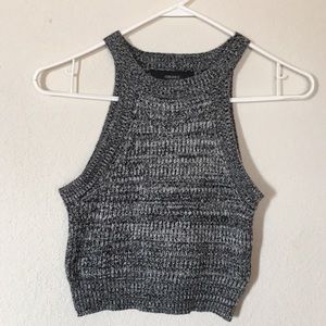 Forever 21 Crop Crochet Knit Halter Top